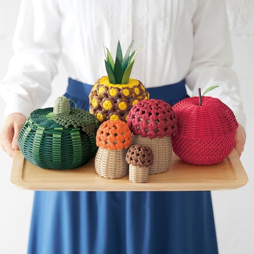 【定期お届け】 クラフトテープの果物と野菜の小物入れ手作りキット ：12回シリーズ