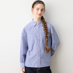 【ルスークホリデー/LE SOUK HOLIDAY】両ポケストライプシャツ