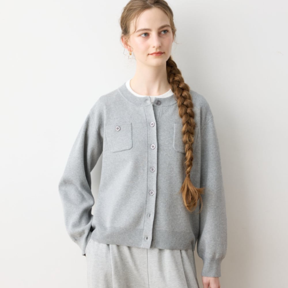 【ルスークホリデー/LE SOUK HOLIDAY】両ポケニットカーデ
