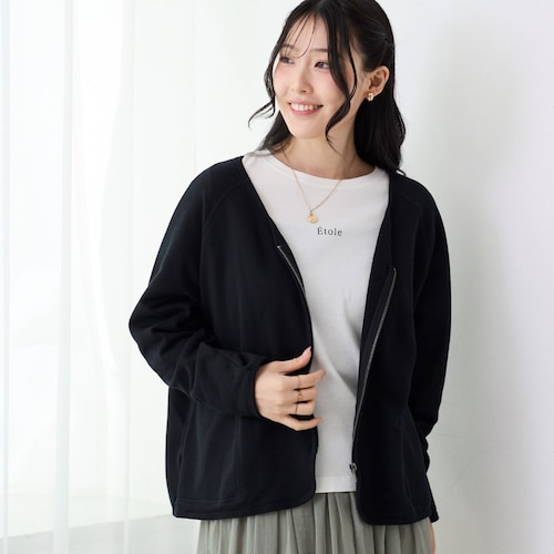 【4月17日セール追加】 裏毛ジップアップカーディガン