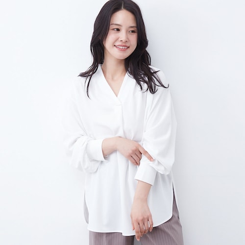 パール付きタックチュニック