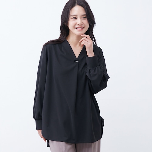 パール付きタックチュニック