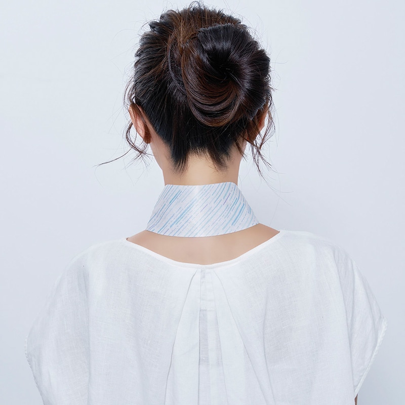 幅広で首元をしっかり冷やします