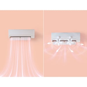 エアコンに付けるだけ。直撃風をやわらげる＆空気の循環に