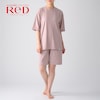 【レッド/ReD】スリープ プルオーバー半袖 & ショートパンツセット【男女兼用】 【一般医療機器/リカバリーウェア】