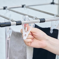 好きなところにピンチが取り付けられて配置が自由自在