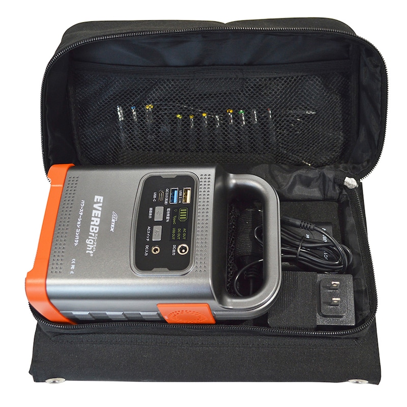 ソーラーパネルにはポケットがついているため、本体も一緒にスッキリ収納