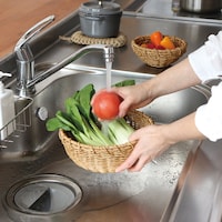 ポリプロピレン素材なので、野菜などの水洗いに最適