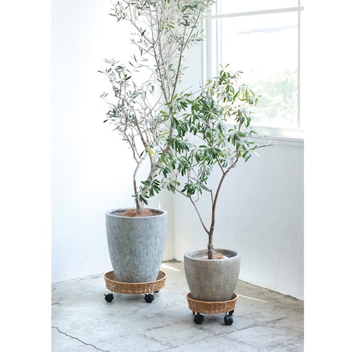 天然素材のようなラタン調プランターベース（S／L）