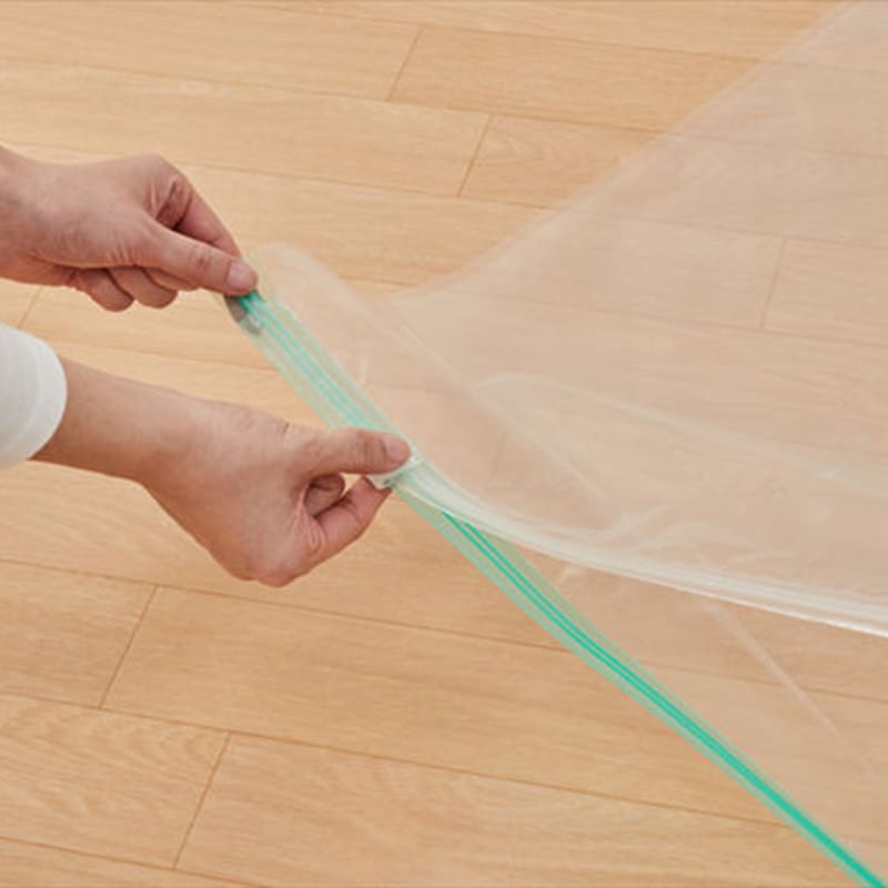 スライダー取り付け済みの2重構造チャック