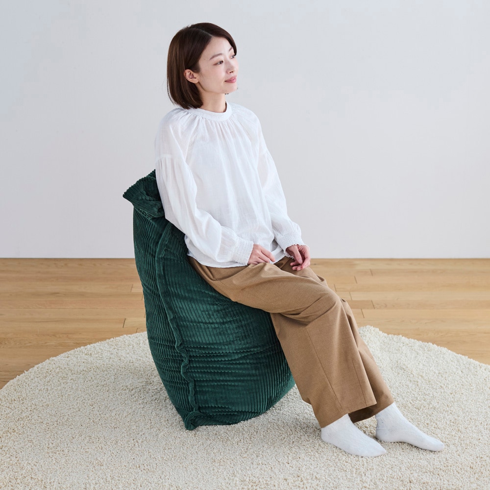 立ててスツールのようにも使えます：グリーン