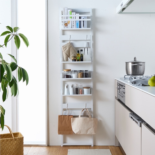 突っ張らずに取り付けられるスチール製キッチンラック「WALL FREE」 ＜幅40/幅60cm＞