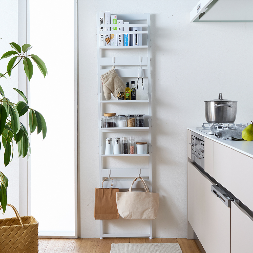 突っ張らずに取り付けられるスチール製キッチンラック「WALL FREE」 <幅40/幅60cm> 突っ張らずに取り付けられるスチール製キッチンラック「WALL FREE」 <幅40/幅60cm>