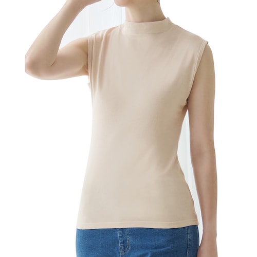 汗取り付モックネックインナー 同サイズ２色組