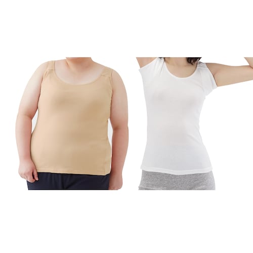 脇汗ガードノースリーブ同サイズ２色組