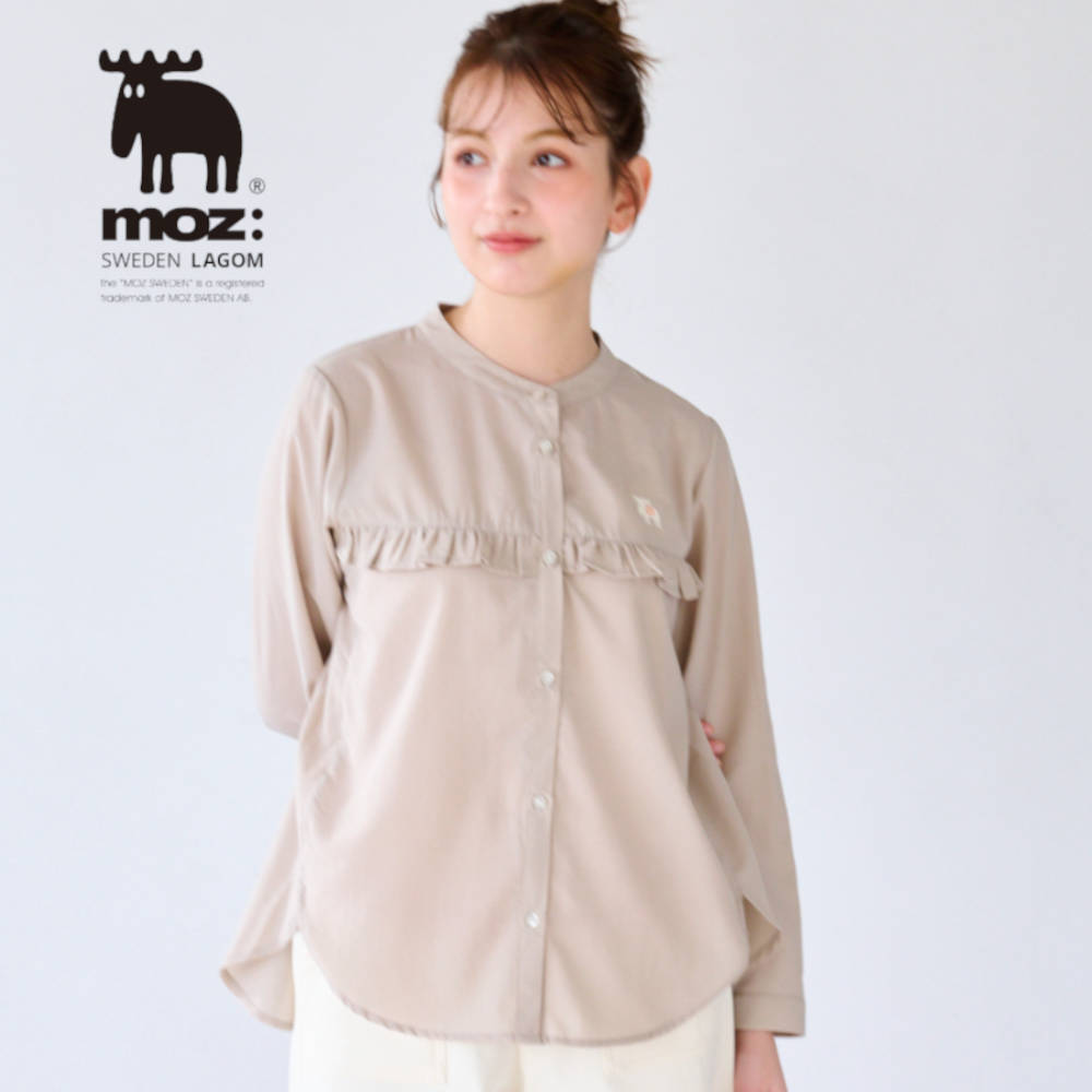 【モズ/moz】胸フリルブラウス