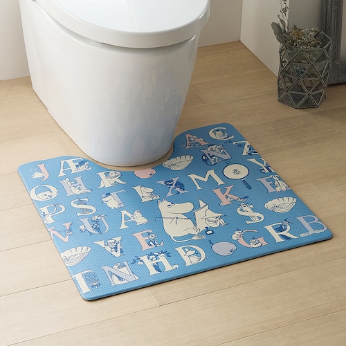 拭ける素材の抗菌防臭ふかふかトイレマット「ムーミン」