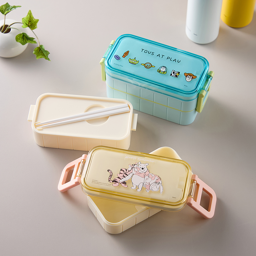 保冷剤付き2段ランチボックス(選べるキャラクター)(ディズニー/Disney) 保冷剤付き2段ランチボックス(選べるキャラクター)(ディズニー/Disney)