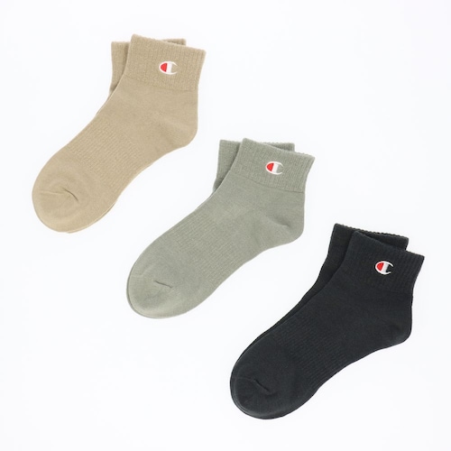 Championクォーターソックス3足組（無地）