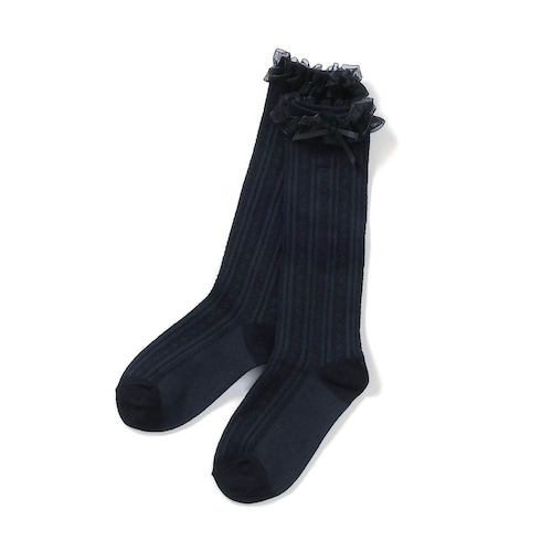フォーマルフリルハイソックス 【子供靴下】