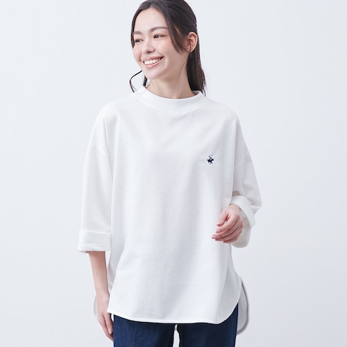 ミニ裏毛ロールアップワイドTシャツ