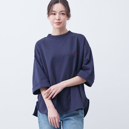 ミニ裏毛ロールアップワイドTシャツ