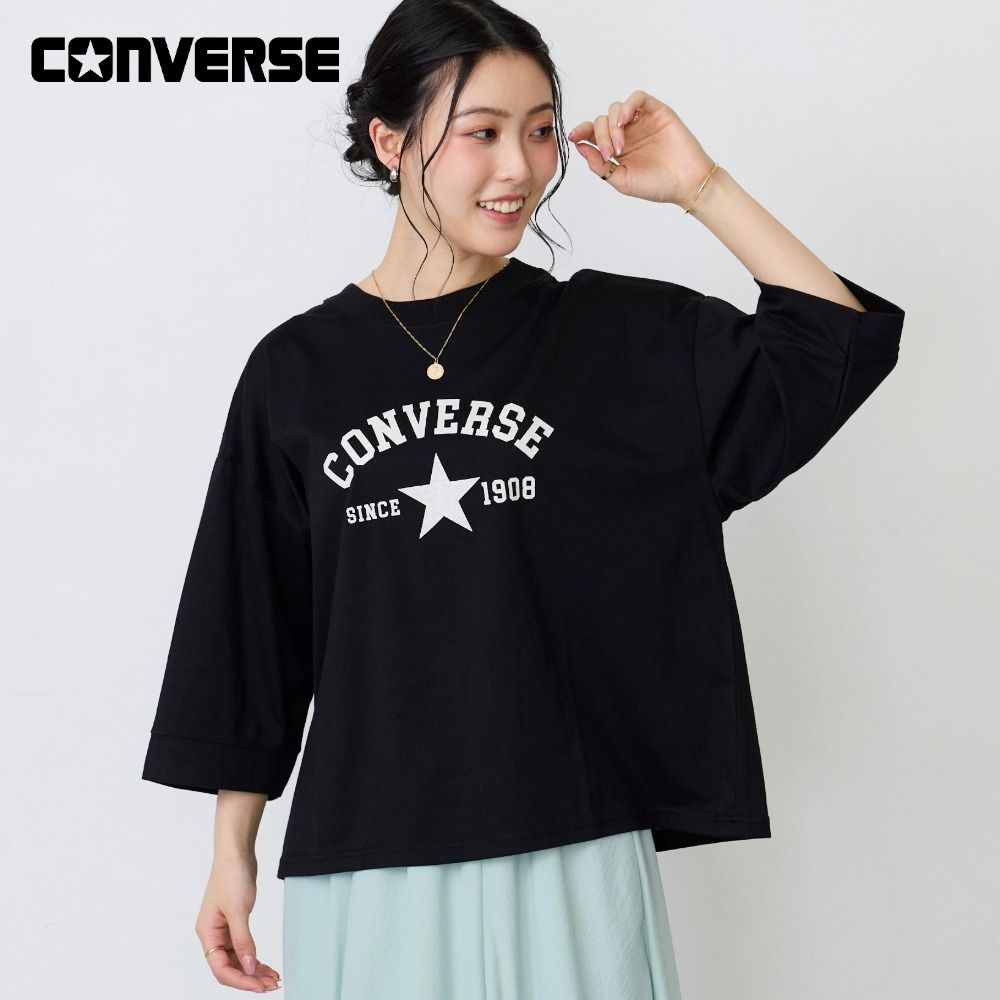 【コンバース/CONVERSE】8分袖切替Tシャツ