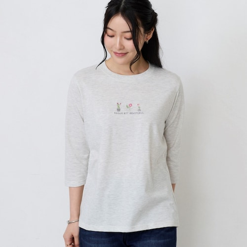 天竺7分袖Tシャツ