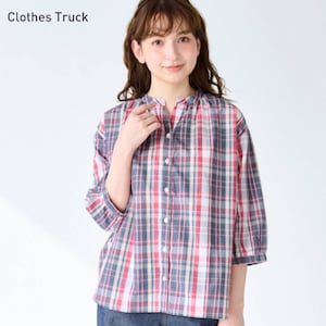 【クローズトラック/CLOTHES TRUCK】ブロード素材の7分袖シャツ