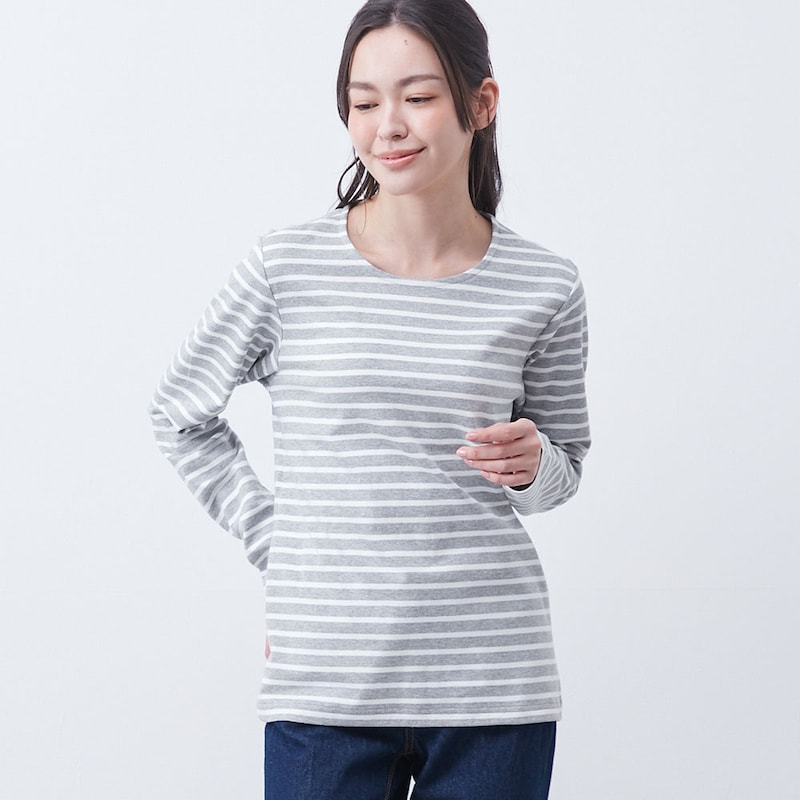 杢グレー×オフ