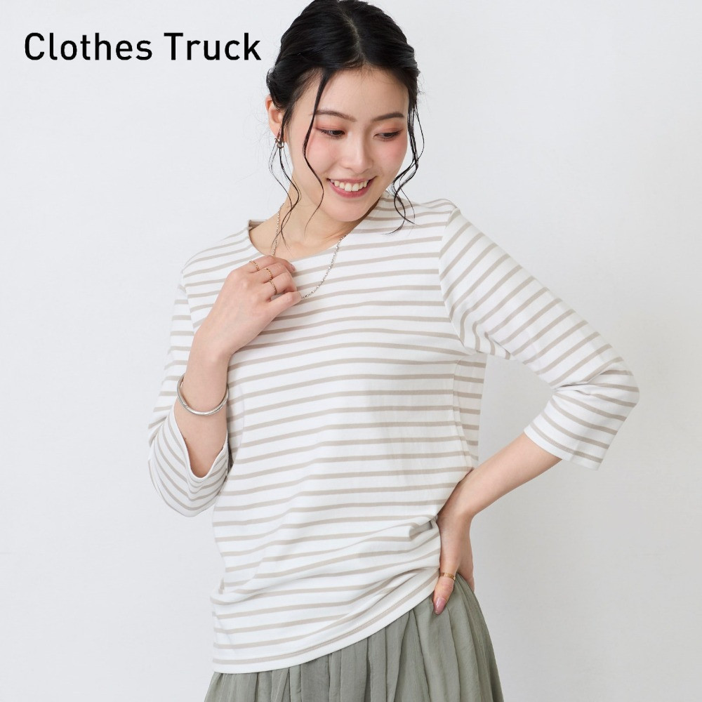 【クローズトラック/CLOTHES TRUCK】プレミアムコットン7分袖カットソー