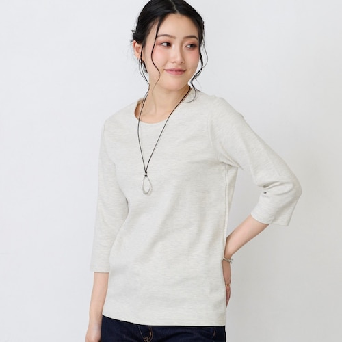 プレミアムコットン7分袖カットソー