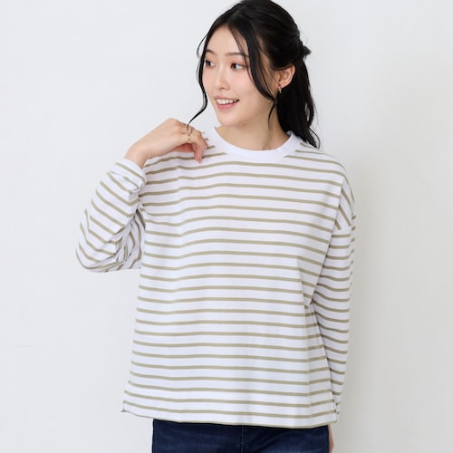 ミニ裏毛ボーダースウェット