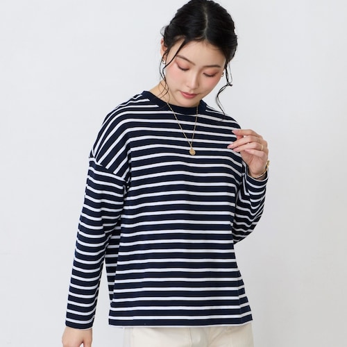 ミニ裏毛ボーダースウェット