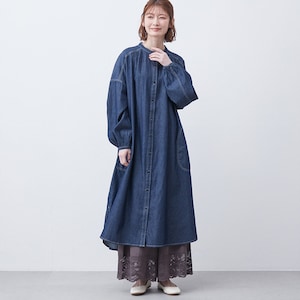 【エムドットエヌ/m.n】デニムロングシャツワンピース