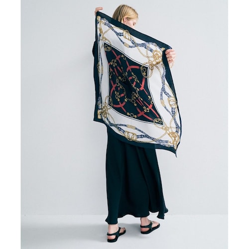 【uncrave／アンクレイヴ】チェーン シルクスカーフ