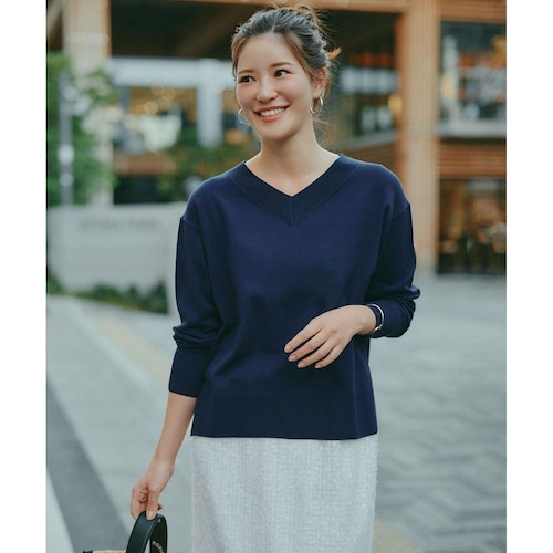 【UNFILO／アンフィーロ】マイビューティニット Vネック