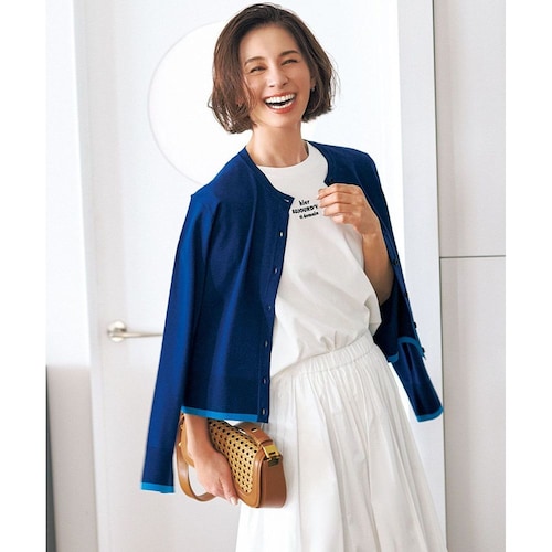 【UNFILO／アンフィーロ】マイビューティニット バイカラーカーディガン