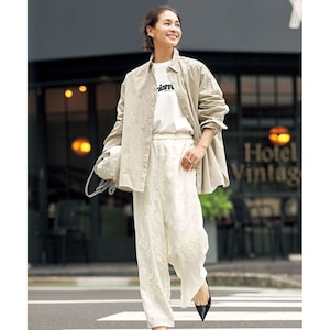 【オンワード樫山】【UNFILO/アンフィーロ】ボタニカル エンブロイダリー パンツ