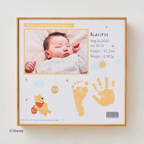 【名入れ対応】 キャンバスフレーム手形足形メモリアル お仕立券（選べるキャラクター）