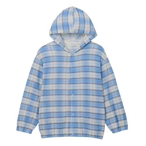さらっと軽い楊柳シャツ風パーカ 【子供服】