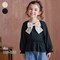 シフォンリボンメロウフリル切替えプルオーバー 【子供服 長袖】