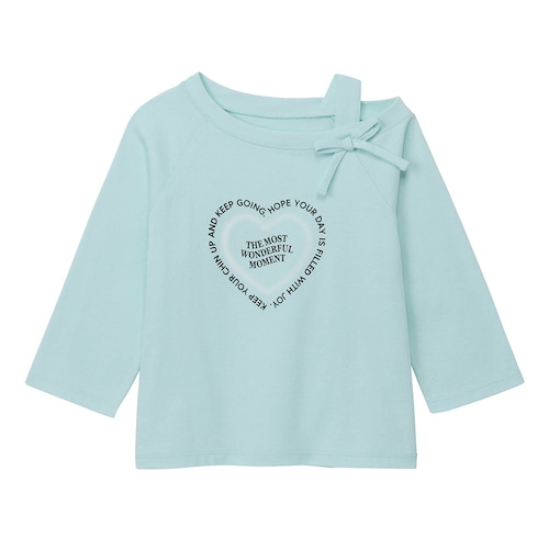 ワンショルリボン七分袖Ｔシャツ 【子供服】