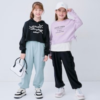 右）ラベンダー／モデル身長126cm・130サイズ