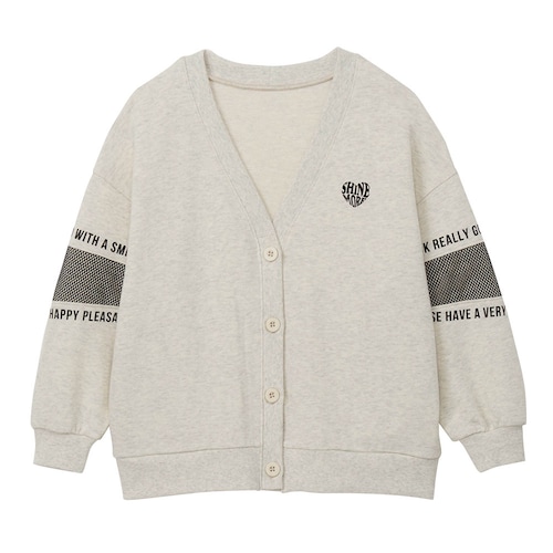 選べるデザイン袖切替え裏毛カーディガン 【子供服】