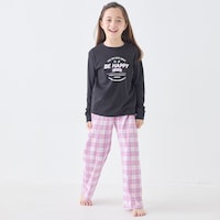 ブラック×ピンクチェック／モデル身長125cm・130サイズ