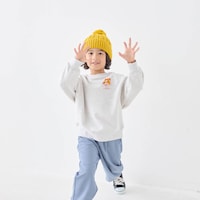 ホワイト杢グレー（大阪スーベニアタイガー）／モデル身長110cm・110サイズ