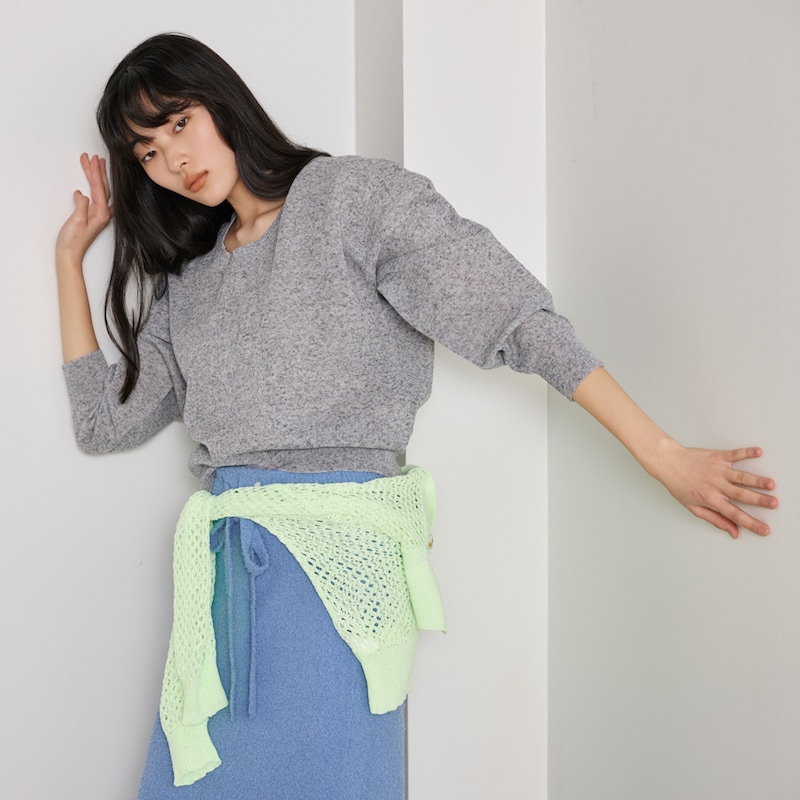 軽くて涼しい着心地のニット素材