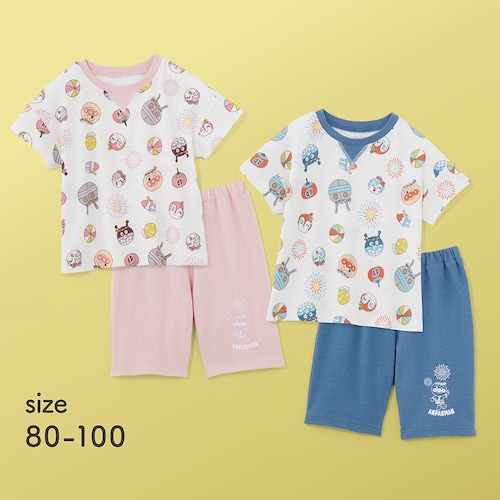 アンパンマン 薄くて涼しい総柄半袖パジャマ