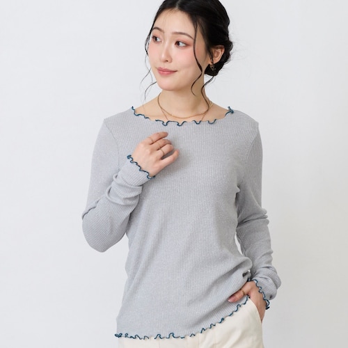 ラメ混メロウプルオーバー